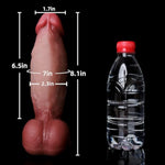8 Inch Real Skin Huge Thick Dildo - Soft Big Giant Curved Dildo With Suction Cup, Fat Xl Large Massive Fake Penis, Wide Girthy Bbc Dual Density Dildos For Men Women, Gay Anal Adult Sex Toys & Games