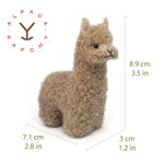 Handmade Baby Alpaca Wool Ornament, 3.5 Inch Felted Beige Alpaca Decoration