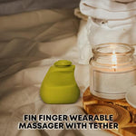 Fin Small Finger Massager-Citrus+Eva Massager Ice - Compact Easy To Use 3 Intensity Levels, Hands Free Personal Stress Relief Comfort Relax