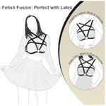 Sex Bondage Bdsm Restraints - Adjustable Pentagram Chest Harness Strap, Vegan Leather Gothic Cage Bra, Bed Adult Sm Games Sex Toys Women Beginners
