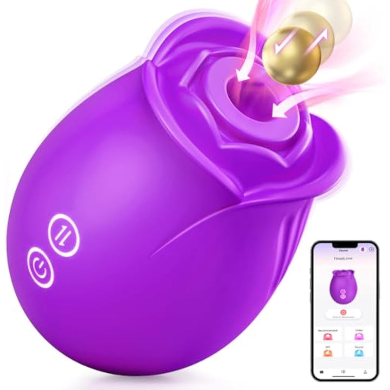 Sex Toys Vibrator Rose Sex Toy Sucking Vibrater Adult Toys Rose Adult Toy G Spot Vibrators Female Women Couples Adult Sex Toys 9 Suction Vibrating Dildo Anal Clitoral Nipples Stimulator