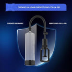 Manual Penis Pump - Penis Enlargement Pump With Clear Cylinder Tube & Precision Scale,8.7 Inch Vacuum Cock Pump With Release Lever, Soft Dick Pump With 3 Sleeves, Penis Extender Training Male Sex Toys