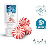 Aloe Cadabra Flavored Personal Lubricant and Vaginal Moisturizer, Organic Edible Aloe Lube for Men, Women and Couples, Non-Staining, pH Balanced, Toy Compatible (Peppermint, 2.5 Ounces, 1 Pack)