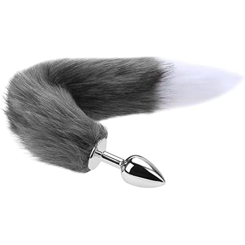 Smooth Long Fox Tail With Anal Plug Flirting Animal Tail Butt Plug Sm Role Play Sex Toys For Women Men Couple (L)