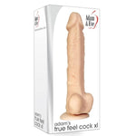 Adam's True Feel XL Realistic Dual Density Dildo with Suction Cup Base for Strap On Compatible Waterproof Adult Sex Toy