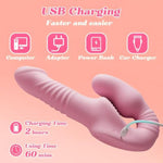 Strapless Strap On G-Spot Thrusting Vibrator, Double Ended Dildo Vibrators With 10 Vibrating Modes & 3 Thrusting Modes, Anti-Slip Silicone Butt Plug, Remote Control Adult Sex Toy For Women Couple