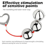 Metal Large Anal Beads Butt Plug Sex Toys Sturdy Anal Balls with Pull Ring