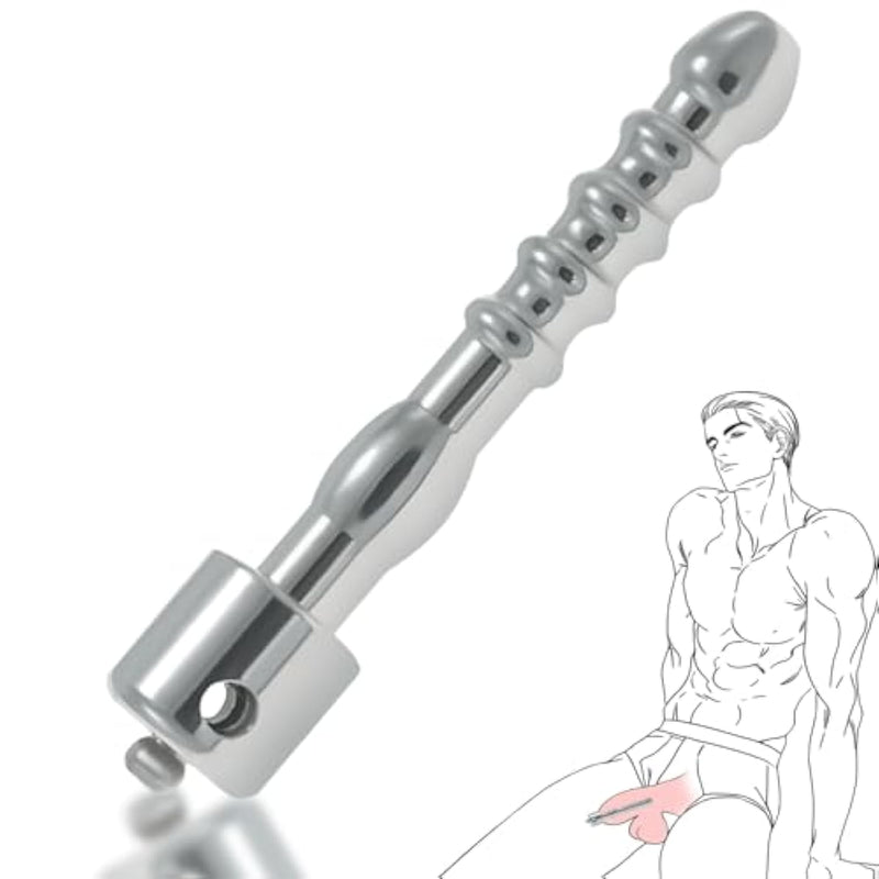 Stainless Steel Hollow Penis Plug Chastity Cage Accessory Electroshock Cock Cage Urethral Plug Urethral Dilator Stimulation Male Sex Toys