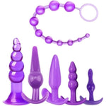 Anal Trainer Beginner Kit Set with Silicone Anal Plug and Butt Plug Dildo Beads for Beginners and Advanced Users