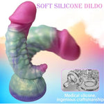 7.2" Creature Cocks Dildo? Realistic Monster Dildo With Strong Suction Cup For Hands-Free Pleasure, Dog Knot Silicone Dildo Soft Lifelike Dick For Beginner & Couples Anal Vaginal Sexy Play.
