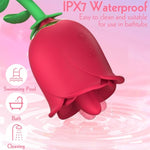 Clitoral Licking Vibrator Sex Toy For Women, Rose Sex Toy Clitoral Stimulator With 3 Tongue Licking & 10 Vibrating Modes, Female Mini Clitoris Nipple Anal Vibrator For Her Pleasure