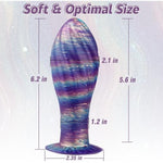 Silicone Analplugs Dildo, Tapered Tip Fantasy Dildo Trainer With Suction Cup, Waterproof Sex Toy For Women Men Massage Masturbator, 6.2 Inches