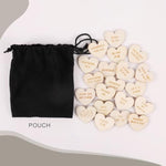 20 Pcs Funny Tokens,Heart-Shaped Date Night Activity Tokens Wooden Couple Activity Tokens,Romantic Valentines Bedroom Games Gift For Couples