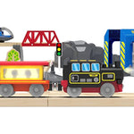 Battery Operated Locomotive Train For Wooden Tracks, Motorized Train Toys For Toddlers, Trains Accessories Compatible With Thomas, Brio, Chuggington, Melissa And Doug (Battery Not Included)
