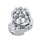 Male Chastity Cage Metal Cock Cage Chastity Device With 7-Level Adjustable Cock Ring And Button Lock Penis Exerciser Penis Cage For Couple Men Adult Sex Toys Games