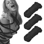 Bdsm Shibari Bondage Rope Sex Rope - 3Pack 10M/32Ft 8Mm Cotton Rope Bdsm Beginner Kit Bondage Sex Restraint Kit Fetish Sm Adult Sex Toys For Women Men Couples (Black)