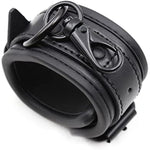 Padded Faux Leather Sex Cuffs, Bdsm Kits Bondage Restraints Toys Bondage Handcuffs Ankle Cuffs For Sex Games (Handcuffs, Black-3)