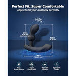 Edge 2 Prostate Massager Adjustable Vibrating Butt Plug, App Remote Control Male Vibrator Anal Dildo Adult Sex Toys & Games For Beginner Advanced Player, Powerful Vibration, Waterproof