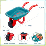 Gardening Tool Set For Kids, With Toddler Wheelbarrow, Watering Can, Spray Bottle, Double Rake, Shovel, Trowel, Pruner, Flowers Kit, Apron, Pretend Play Garden Toys For Age3+ Outdoor Yard
