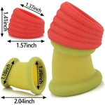 Double Penis Ring For Men - Green + Red Silicone Cock Ring For Harder Longer Stronger Erections - Erection Enhancing Sex Toy