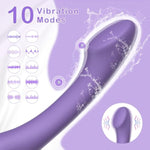 G Spot Vibrator Sex Toys - Ergonomics Curved Clitoral G Spot Anal Stimulator Dildo, Adult Toys With 10 Powerful Vibrating Modes, Soft Silicone Adult Sex Toy For Women Couple (Purple)