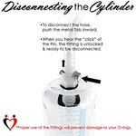 Penis Pump Maxi Blue Handle With Gauge, Clear Hose - 9 Inch Length X 1.75 Inch Diameter Cylinder