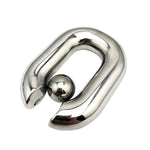 1.89X0.94Inch 15.5Oz Ball Stretcher Weight Male 304 Stainless Steel Ball Stretcher Testicle Stretching Enhancer Ring Chastity Ring Metal Device Toys