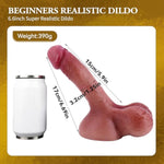 Realistic Small Dildo Soft And Thin Dildos For Beginners, 6.7'' Silicone Anal Dildo Sex Toys With Suction Cup For Women G Spot Stimulation And Couples Sex Game Play