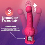 Large Thrusting Dildo Vibrator 9.45" Pink Vibrating Dildos With Innovative 3 Bouncing & 10 Vibrating Modes For G Spot Anal, Adult Toys Penis Dildo Machine Sex Toys For Women Men Couples?Pink?