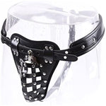 Men'S Chastity Pants Penis Cage Chastity Belt For Man Gay Male, Sexy Faux Leather Chastity Thong With Chastity Lock And Key For Adults Couples Bdsm Sm Sex Bondage Restraint Role Play Fetish Underwear
