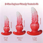3PCS Anal Plug Set Silicone Butt Plug Anal Training KitOctopus Textured