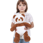 18" Panda Stuffed Animal Plush Toy Cute Soft Body Plushies Doll Kawaii Giant Panda Bear, Room Decoration Brown Bear Throw Pillow, Gift For Kids Boy Girl Birthday Valentines Christmas
