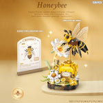 Insect Flower Building Blocks Set with Science Card, Colorful Construction Building Bricks Toy