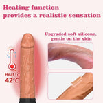 Thrusting Dildo Machine With Vibration & Heat - Automatic Sex Toy For Women, Realistic Silicone Thrusting & Vibrating, G-Spot & Anal Stimulation, Suction Cup Adult Toy, Heated Up To 42?