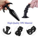 Anal Training Kit with 6 Silicone Butt Plugs for Prostate Massager and Anus Stimulation