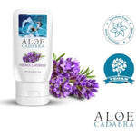 Aloe Cadabra Vaginal Moisturizer, Organic Edible Aloe Lube for Men, Women, Non-Staining, pH Balanced, (French Lavender, 2.5 Ounces, 1 Pack)