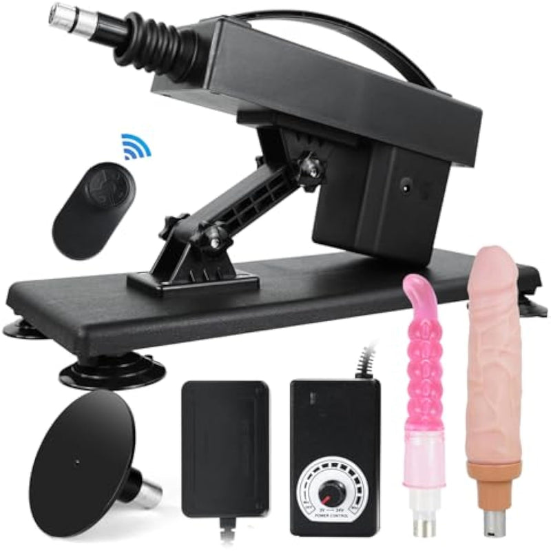 Sex Machine,Thrusting Dildo Machine For Women And Men,Remote Control Sex Machine Adult Sex Toys,3Xlr Connector Automatic Love Machine With Dildo Attachments