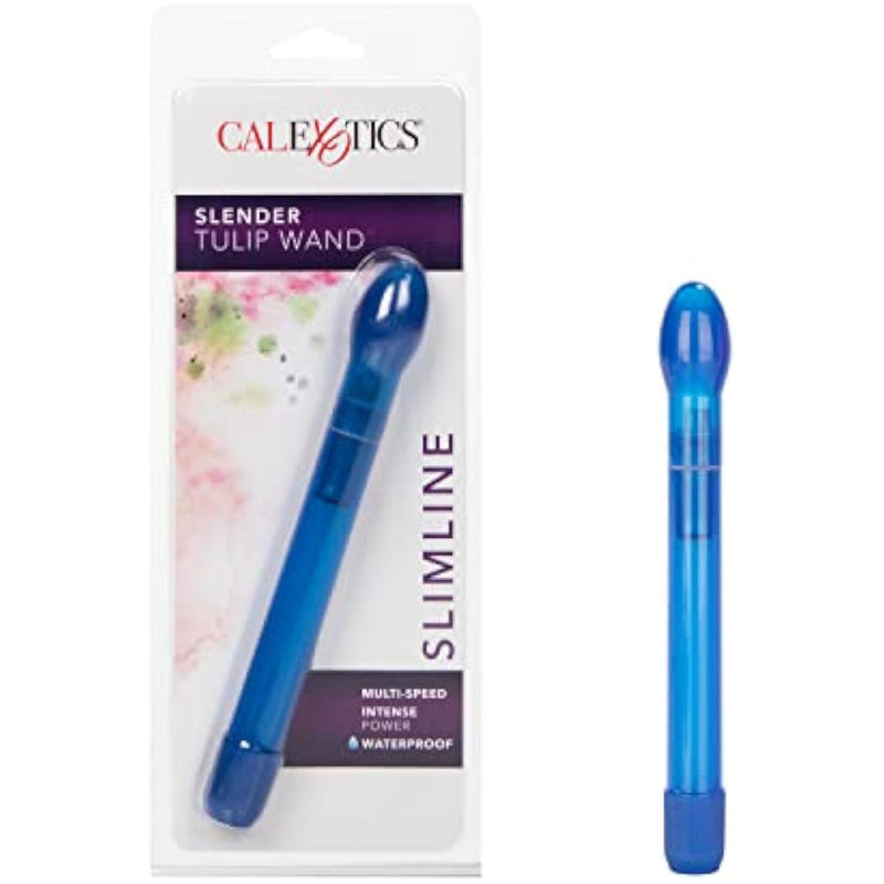 California Exotics Slender Tulip Wand Massager, Cobalt