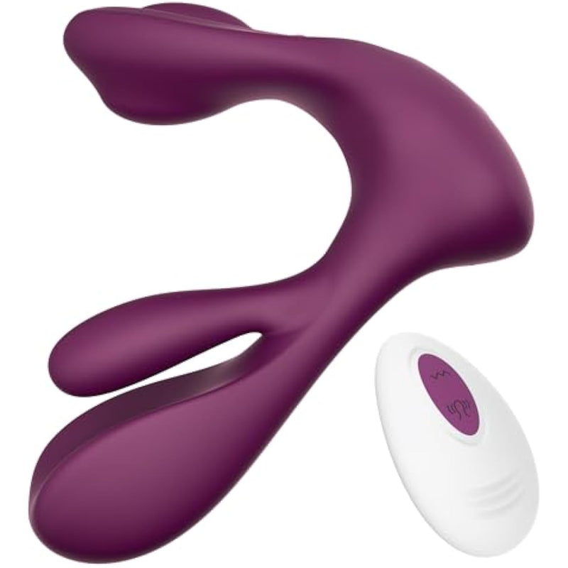 Wearable Vibrator For Women – Dual Stimulation Sex Toy With Clitoral Grinding & G-Spot Rotation, 10 Vibration Modes, 3 Rotation Speeds, Remote Control Adult Toys For Female Couples Play