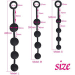 Sex Training Toy Pull Bead Silicone Anal Plug Sexy Gay Anal Plug Trainer L