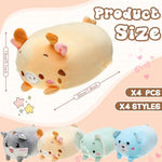 8 Inch Plush Toys Set 4 Pcs Stuffed Animals Cartoon Soft Plushies Plush Hugging Cute Pillow Kawaii Toy Gifts Cuddly Decoration For Bedding Sleeping (Vivid Style)