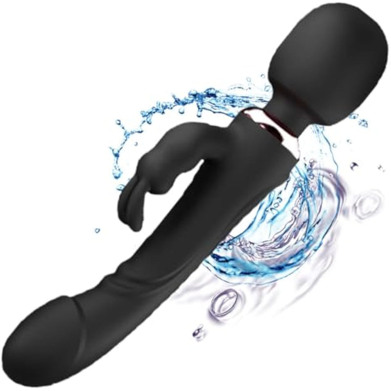 Super Quiet Motor Rabbit G Spot Dildo Vibrator With 10 Vibration Modes, Silicone Clitoral Stimulator Adult Sex Toy For Women Couple