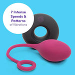 Mantric Vibrating Egg - 3.5 Inch Silicone Bullet Vibrator With Remote Control - Vibrator For Women With 7 Speeds & Patterns - Rechargeable & Waterproof - Pink