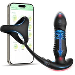 Prostate Massager Anal Vibrator With Cock Ring 10 Thrusting Modes Anal Plug For Men P Spot Stimulation Male Sex Toys Dildos For Women Men Couples Remote Control