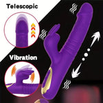 Vibrator Thrusting Dildo For Women - G Spot Vibrator Clitoral Stimulator Sex Toys Thrusting Vibrator With 9 Vibration 7 Thrust Mode, Rabbit Vibrators Female Adult Sex Toy For Women And Couple (Purple)