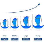 Super Large Butt Plugs,7 Inch Blue Mango Anal Dildos Sex Toys For Women, Men