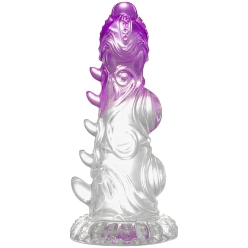 Monster Dildo Knot,7.6 In Fantasy Dildo With Big Knots And Suction Cup,Clear-Purple Gradient Adult Toys For Beginner Women