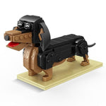 Dachshund Dog Building Toy Set,Adorable Dogs Figures For Girls Age 8-12,Gift Idea For Dog Lovers,Puppy Model For Kids Who Love Animals,Party Favors