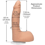Doc Johnson Signature Series - Randy - 8.5 Inch Realistic ULTRASKYN Dildo with Removable Vac-U-Lock Suction Cup - F-Machine & Harness Compatible - for Adults Only, Vanilla