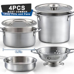 12Pcs Kids Pretend Play Kitchen Accessories Toy Stainless Steel Metal Pots And Pans Playset With Rack Mud Kitchen Accessories Toy Pots And Pans For Kids Toddler Age 3 Years Old